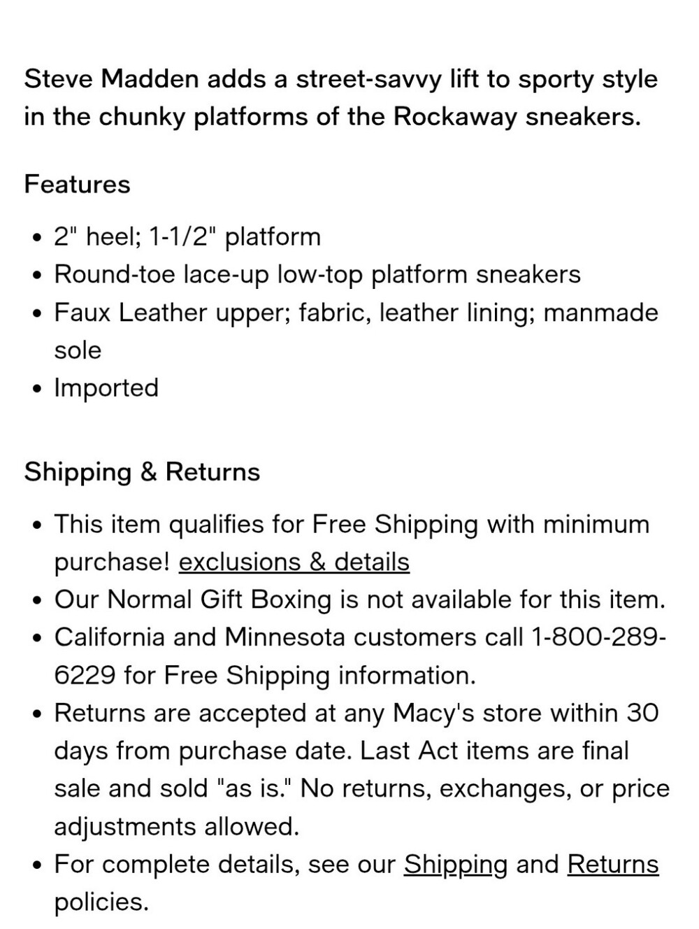 Steve Madden Platform Sneakers "ROCKAWAY" - Picture 10 of 10